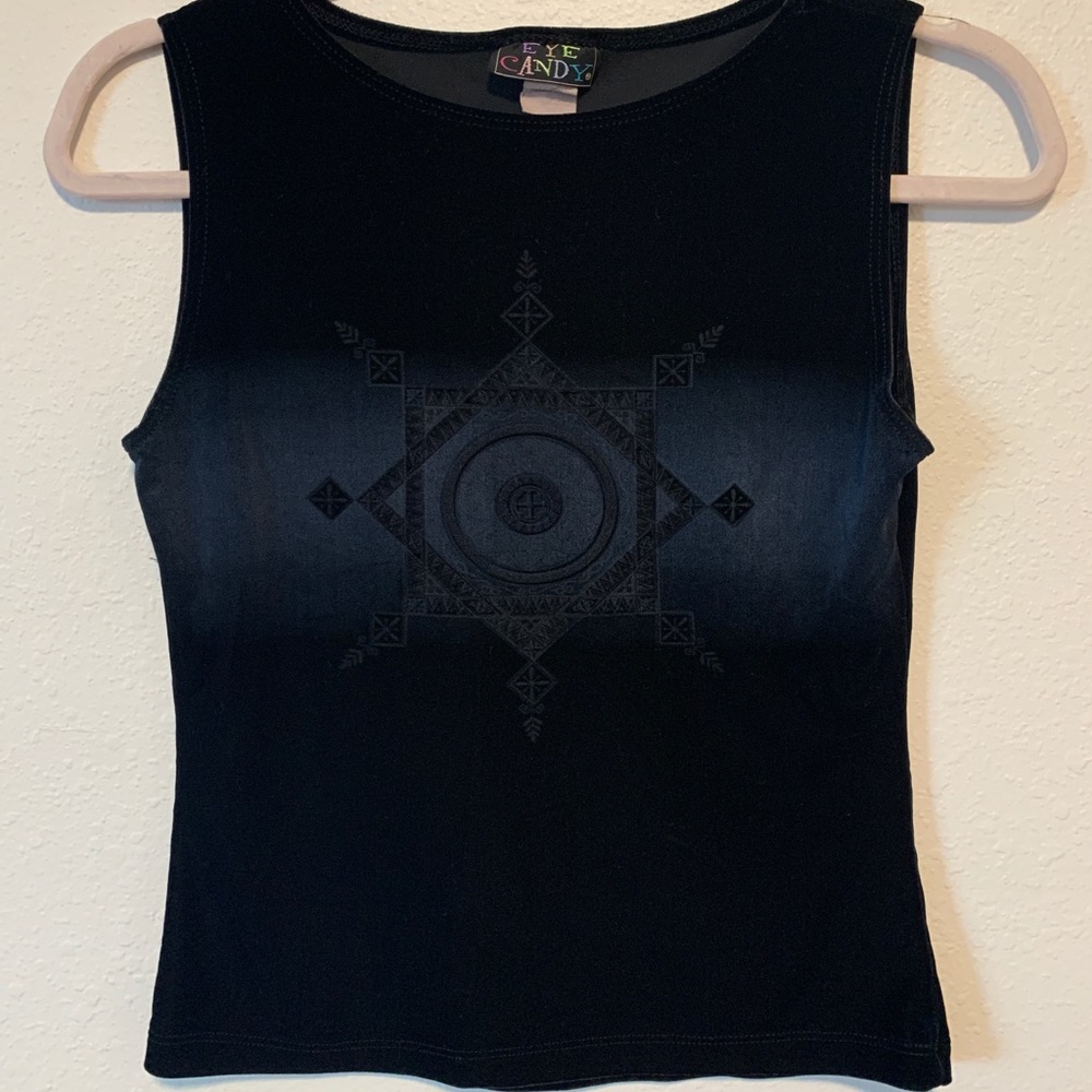 Eye Candy velvet tank top